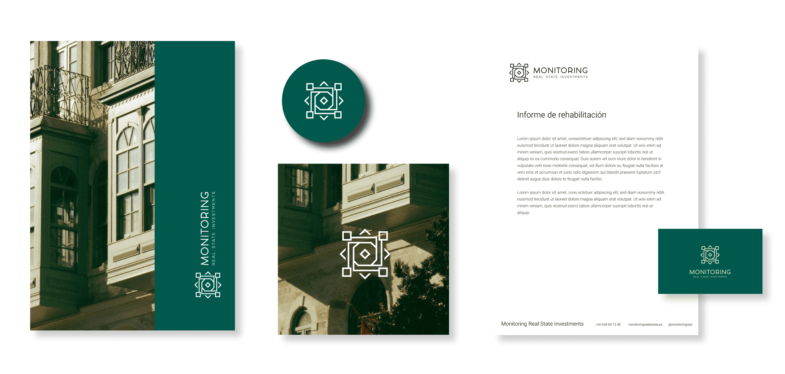 Diseño papelería para la identidad corporativa de una empresa de Málaga