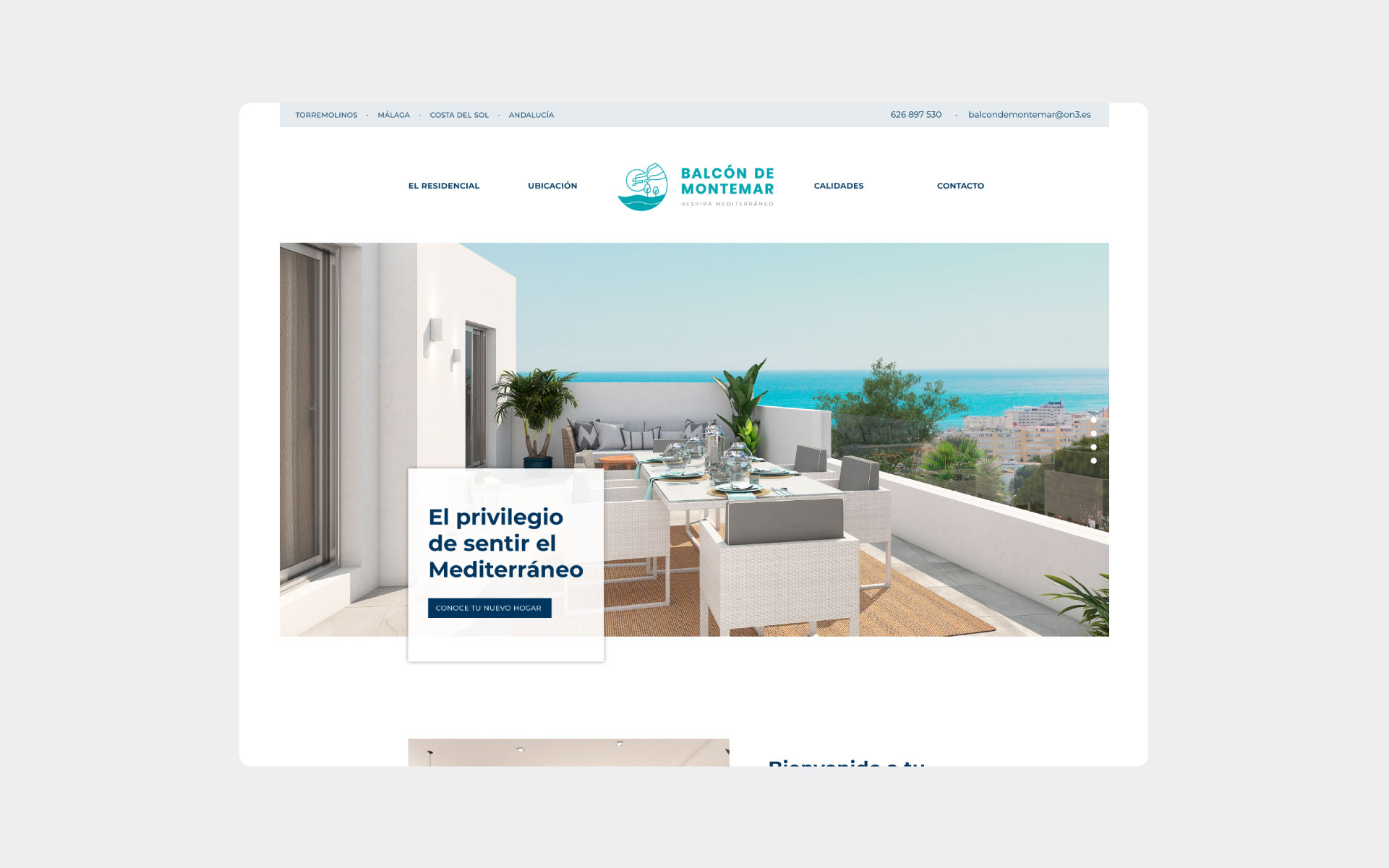 Diseño página web promoción inmobiliaria