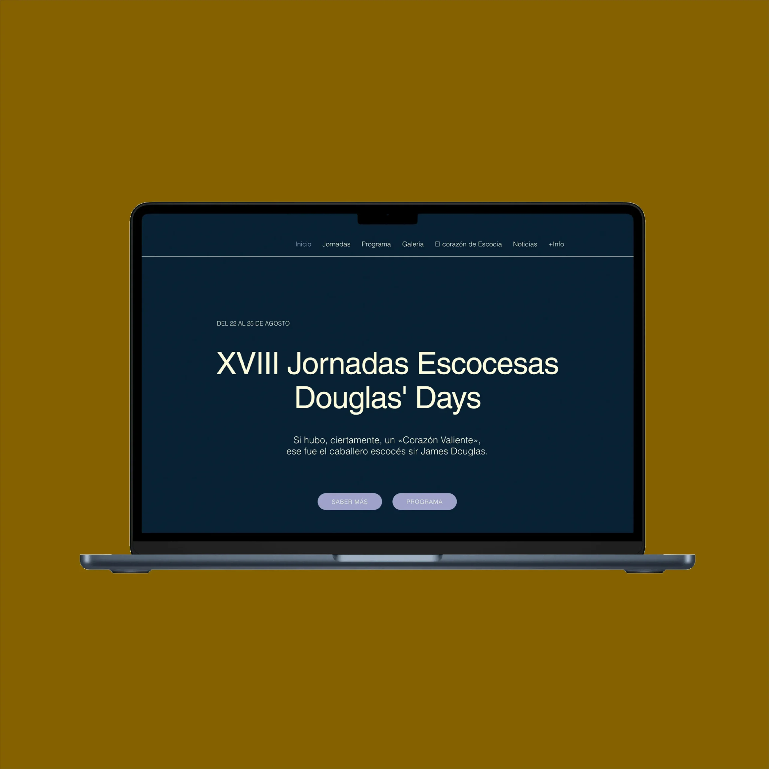 Diseño web de escritorio para Douglas' Days 2024