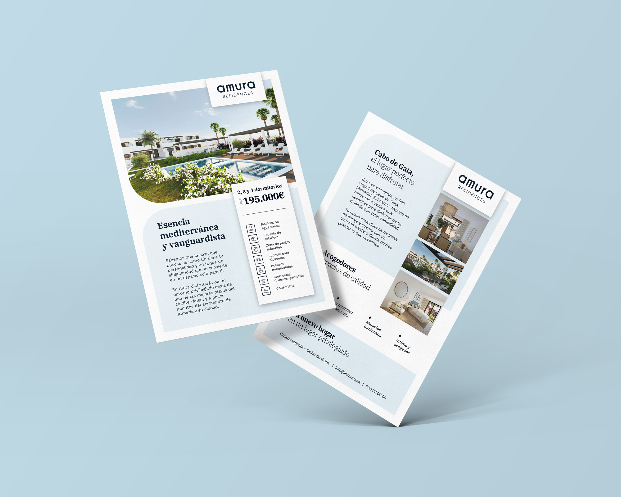 Diseño flyer inmobiliario para una promoción inmobiliaria