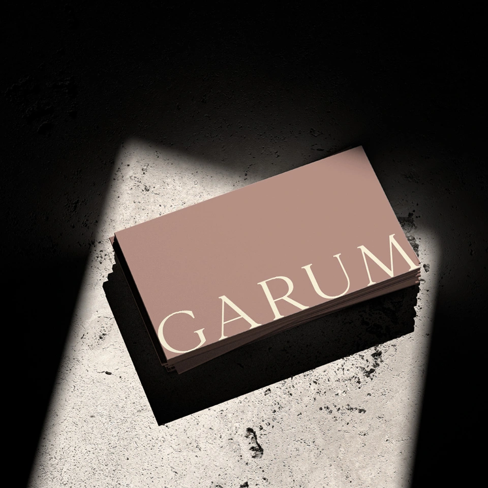 Diseño tarjeta visita Garum Patrimonio