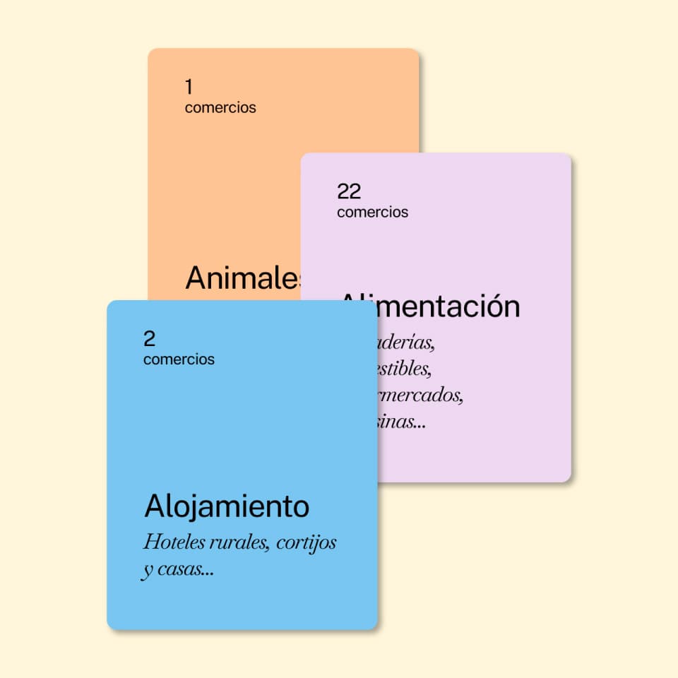 Diseño tarjetas comercios para Crece con Teba