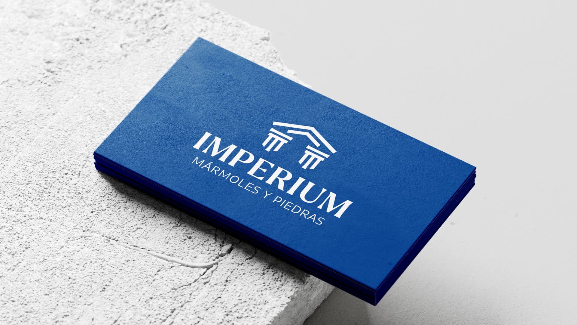 Diseño tarjeta de visita para la identidad corporativa de Imperium