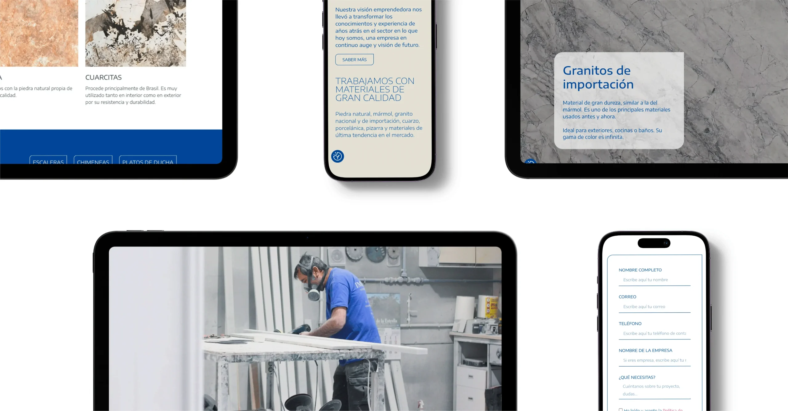 Diseño web en escritorio y responsive para la empresa Imperium