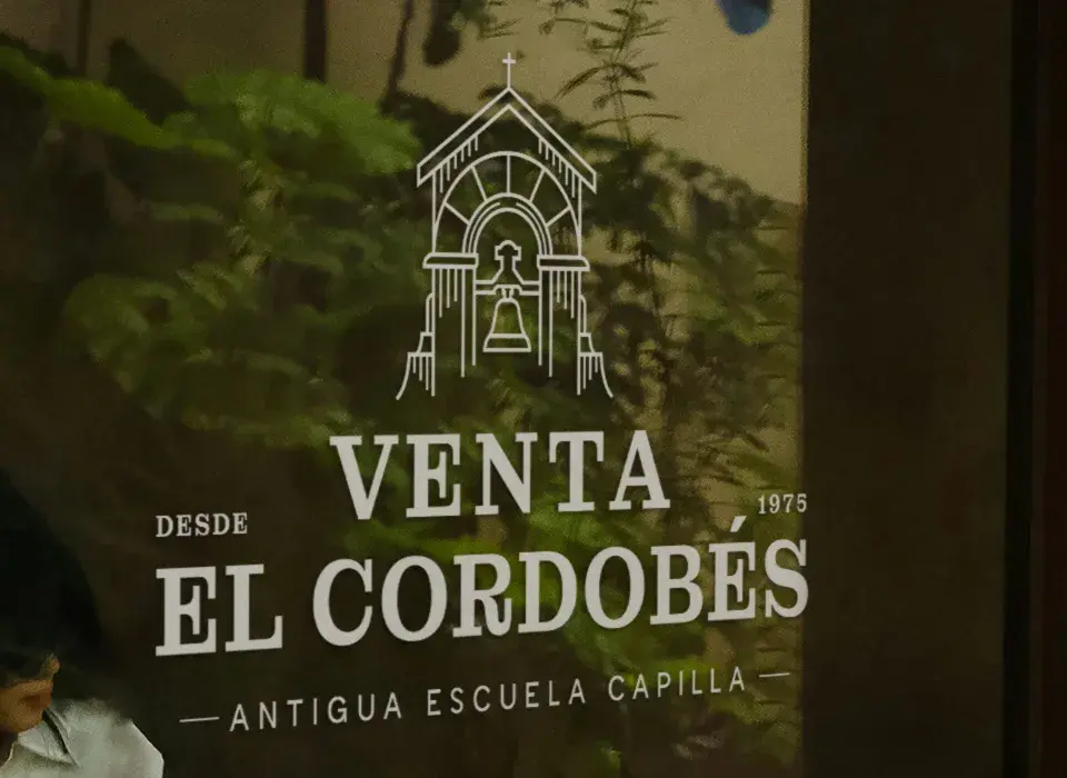 Diseño rótulo ventana Venta El Cordobés