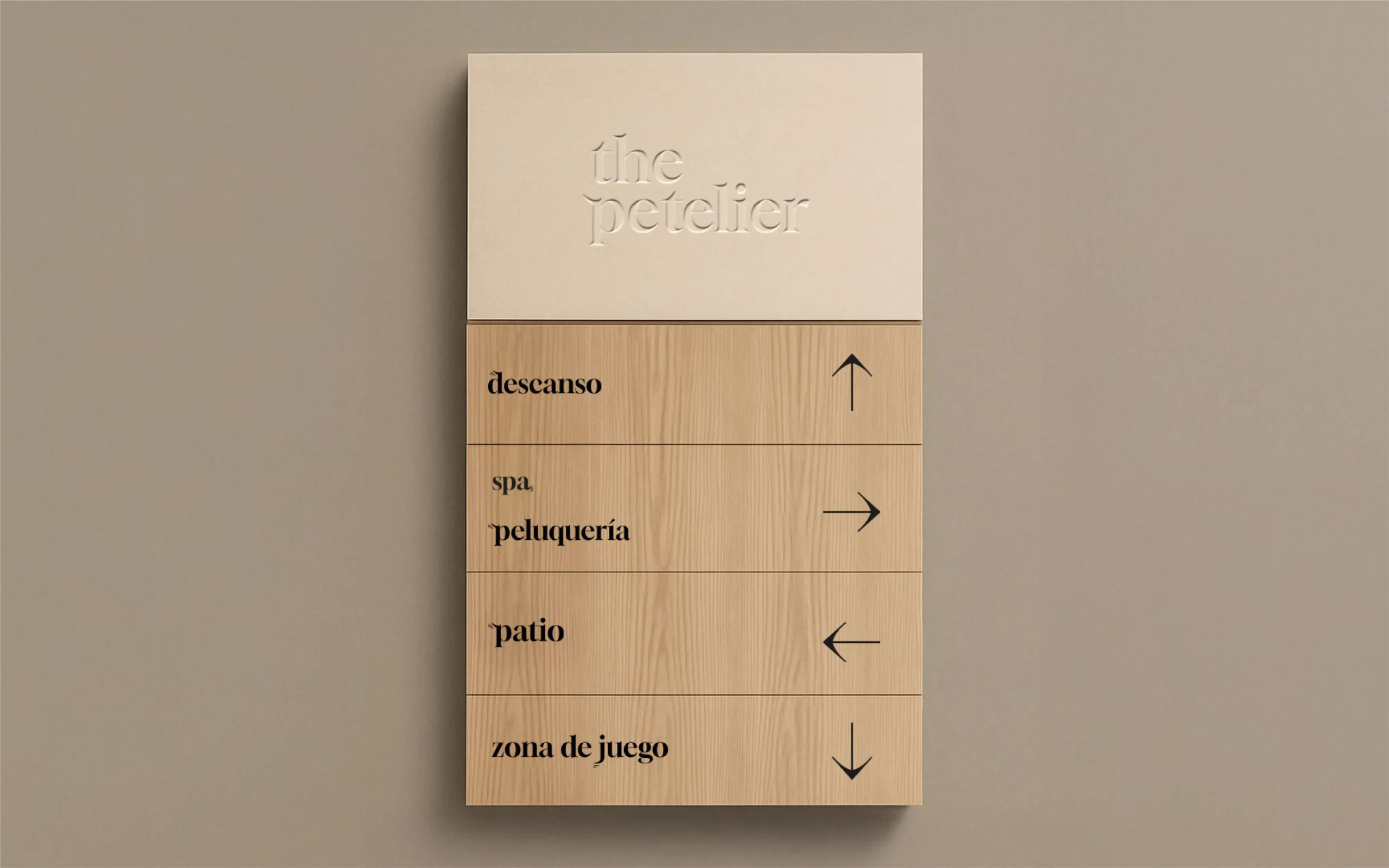 Diseño de la señalética para el local de The Petelier