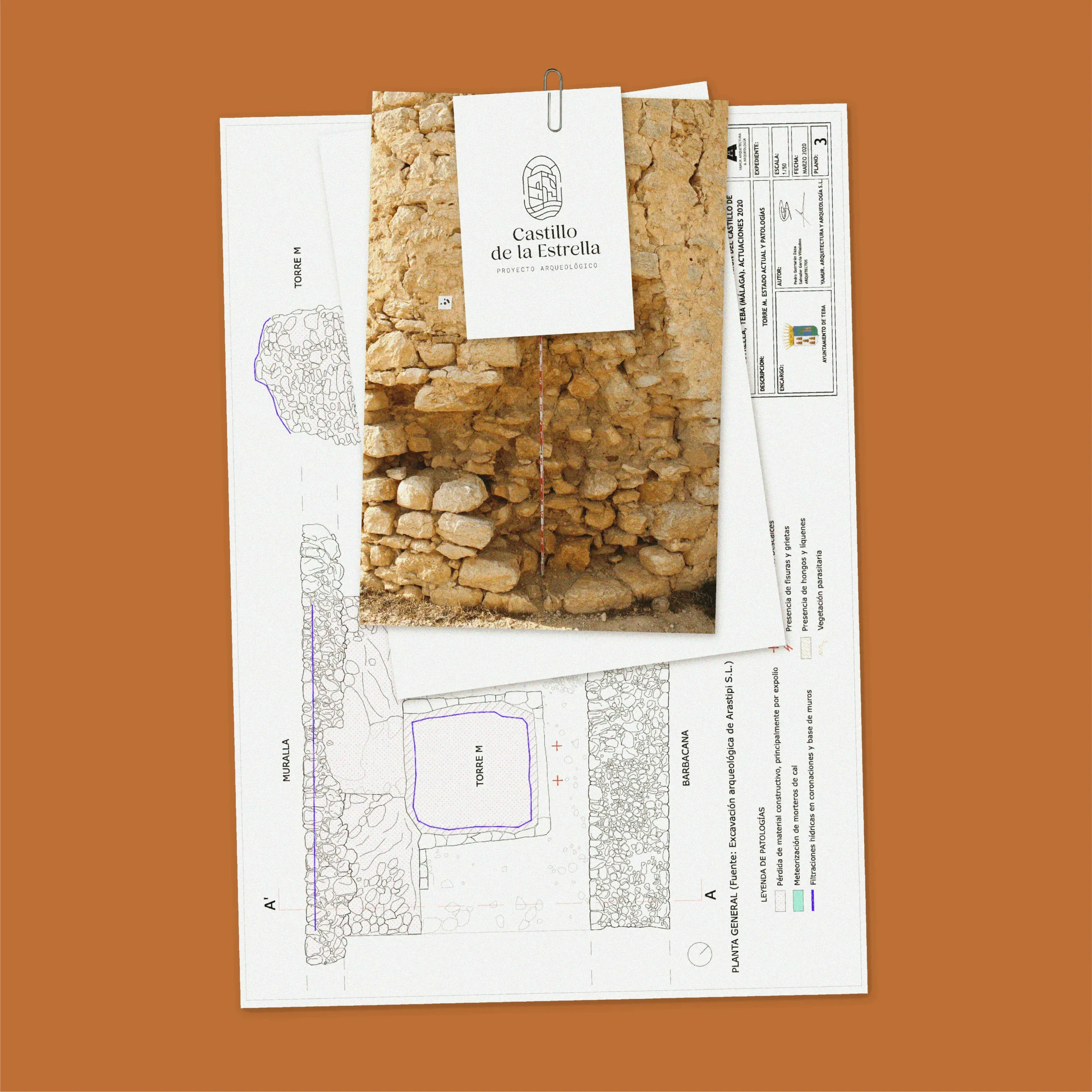 Diseño planos para el Proyecto Arqueológico del Castillo de la Estrella