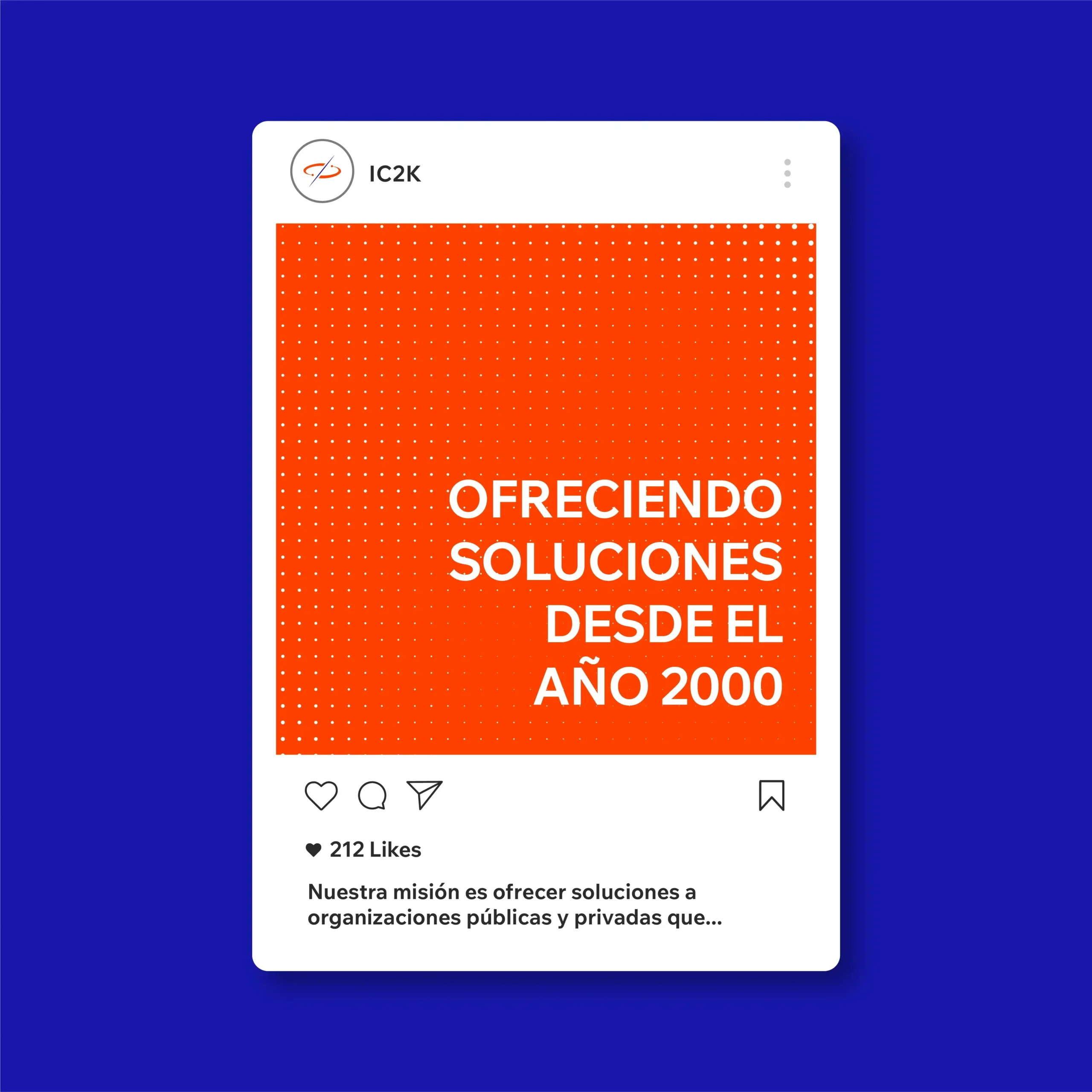 Diseño de post para redes sociales para IC2K