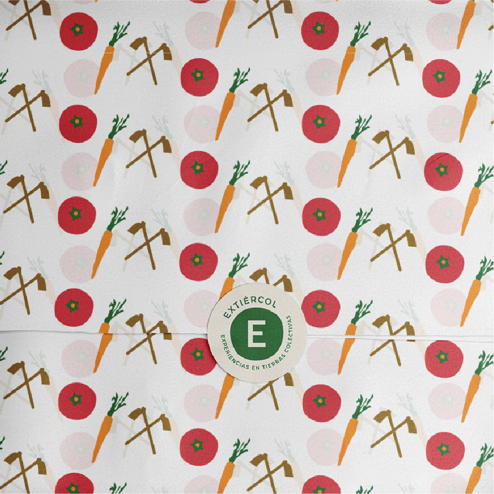 Diseño papel para envolver para Extiercol