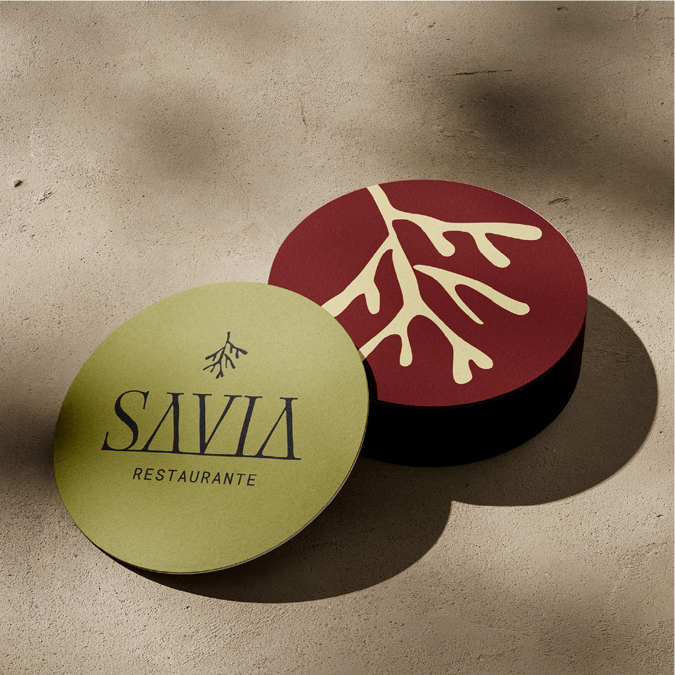 Diseño de posavasos para Savia