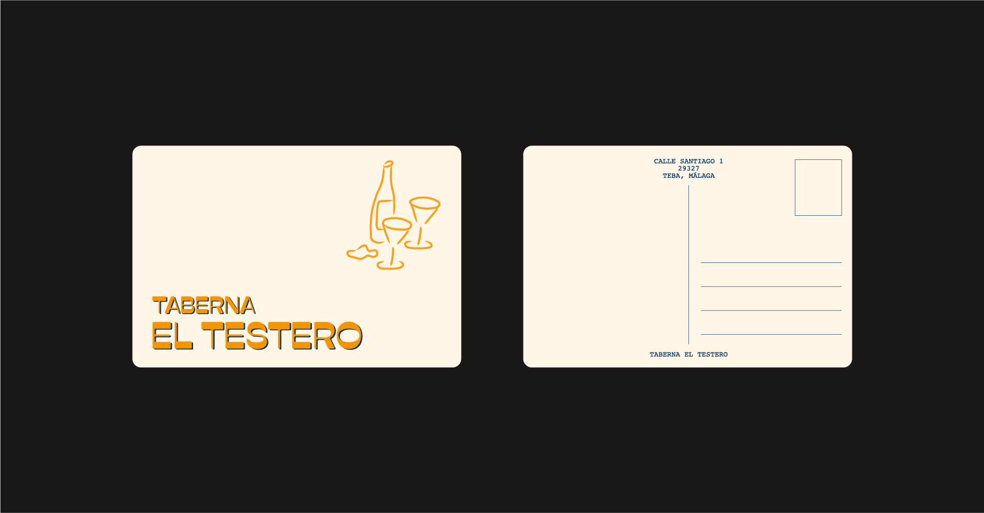 Diseño de postal para Taberna El Testero