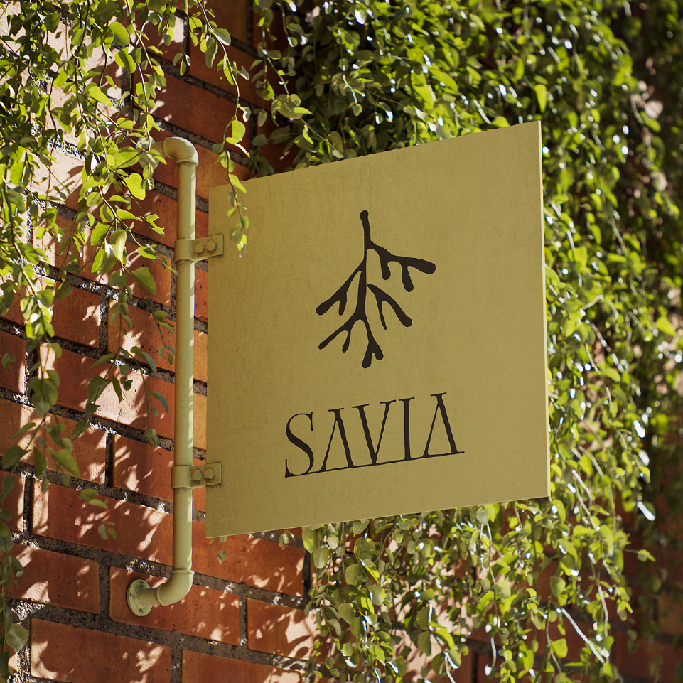 Diseño de rótulo de entrada para Savia